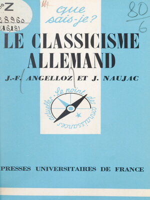 cover image of Le classicisme allemand